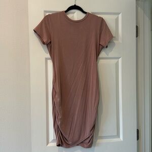 Ruched t shirt dress